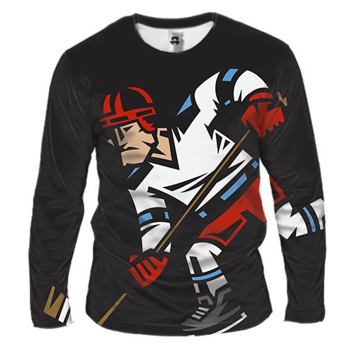 Чоловічий 3D лонгслів Hockey art