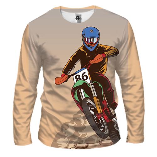 Мужской 3D лонгслив Sport Motocross art