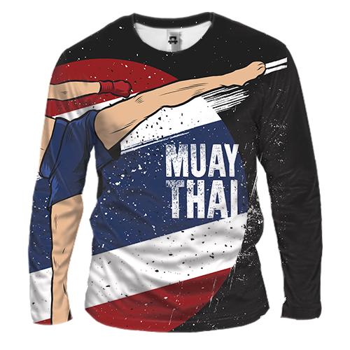 Чоловічий 3D лонгслів с борцом Muay Thai (2)