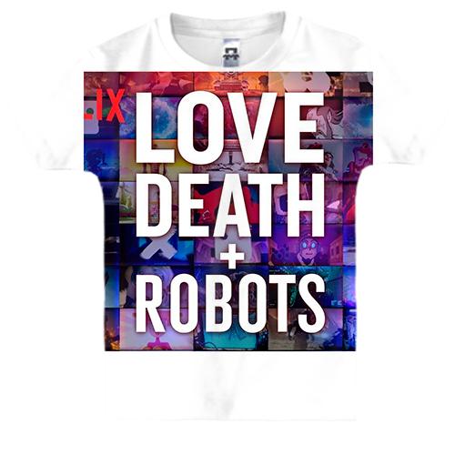 Дитяча 3D футболка Love death + robots.