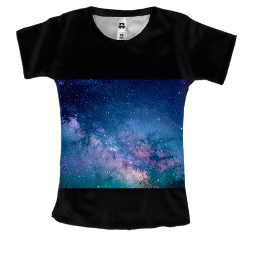Жіноча 3D футболка Яскраве зоряне небо