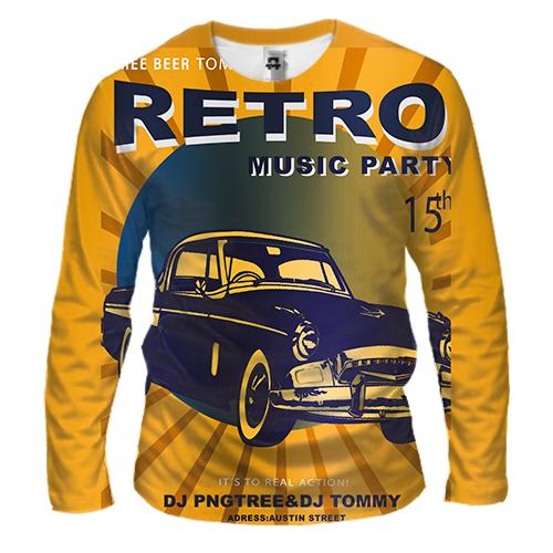 Чоловічий 3D лонгслів Retro Music Part