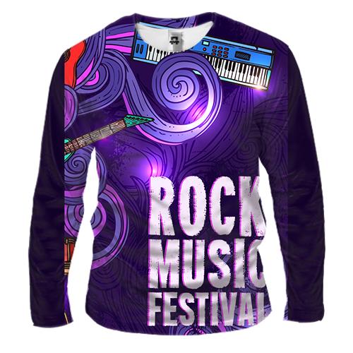 Мужской 3D лонгслив Rock Music Festival
