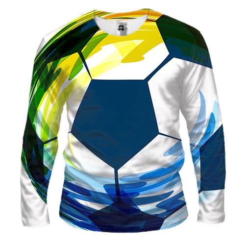 Мужской 3D лонгслив Football Watercolor Art
