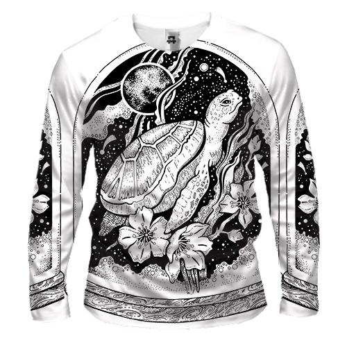Чоловічий 3D лонгслів Turtle Art Tattoo
