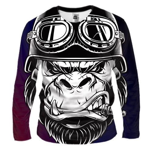 Мужской 3D лонгслив Gorilla pop art
