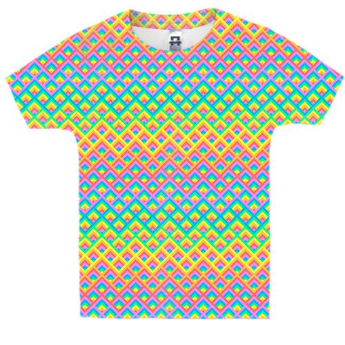 Детская 3D футболка Rainbow pattern