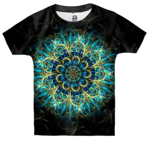 Дитяча 3D футболка Neon mandala
