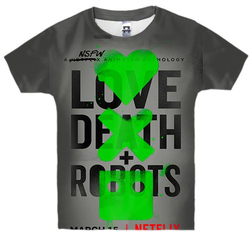 Дитяча 3D футболка Любов Смерть Роботи