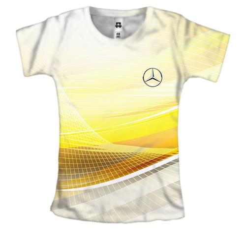 Женская 3D футболка Mercedes-Benz (абстракция)