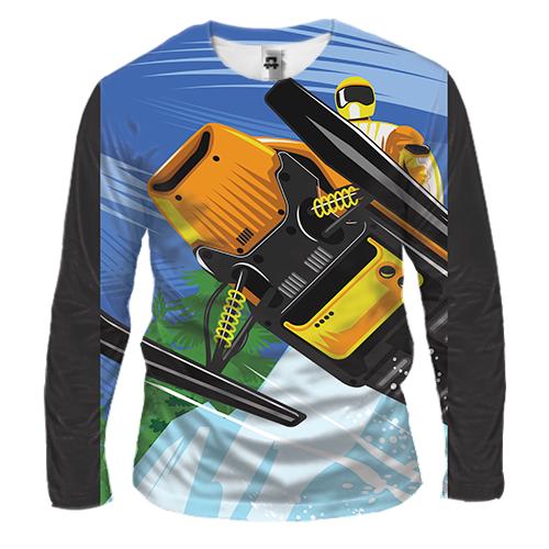 Чоловічий 3D лонгслів Snowmobile bottom view