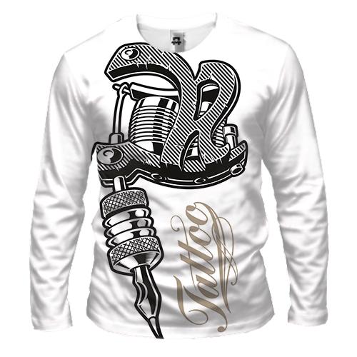 Мужской 3D лонгслив Tattoo machine