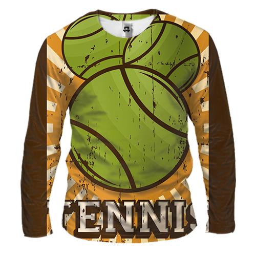 Мужской 3D лонгслив Tennis Balls