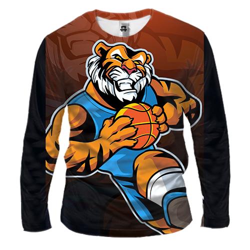 Чоловічий 3D лонгслів Tiger Basketball player