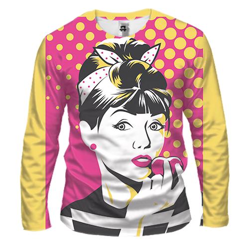Чоловічий 3D лонгслів Lovely girl Pop art