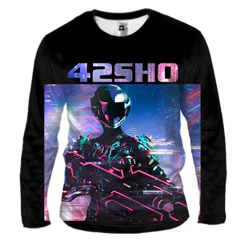 Мужской 3D лонгслив 42SHO робот с оружием