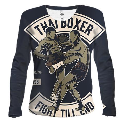 Женский 3D лонгслив Thai Boxer