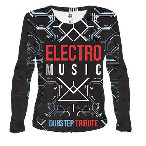 Жіночий 3D лонгслів Electro music