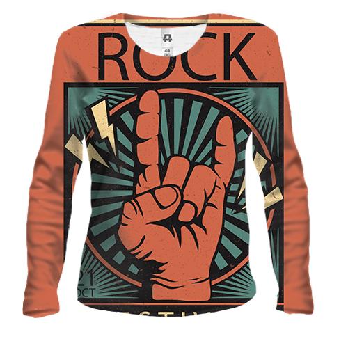 Жіночий 3D лонгслів rock festival
