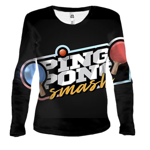 Жіночий 3D лонгслів Ping pong smash