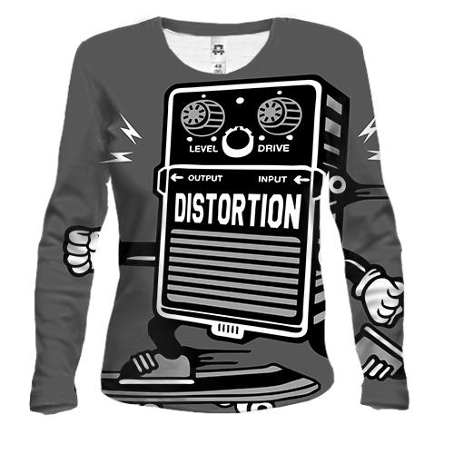 Жіночий 3D лонгслів distortion