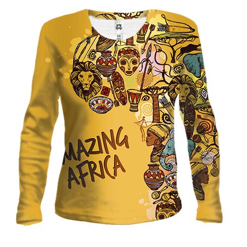 Женский 3D лонгслив Amazing africa