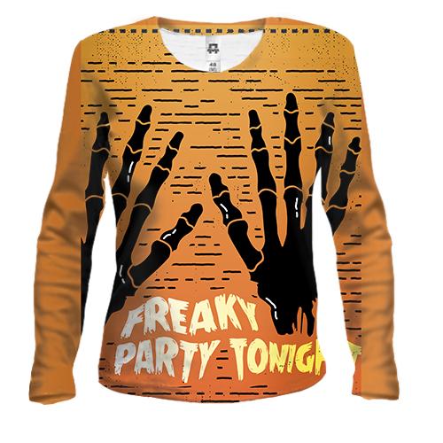 Жіночий 3D лонгслів Freaky party