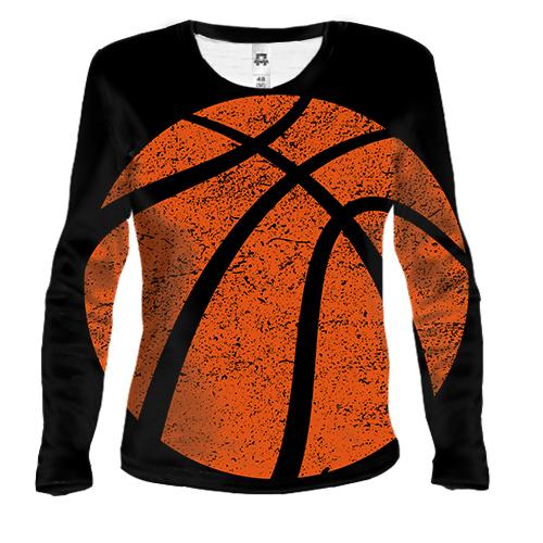 Женский 3D лонгслив Basketball ball