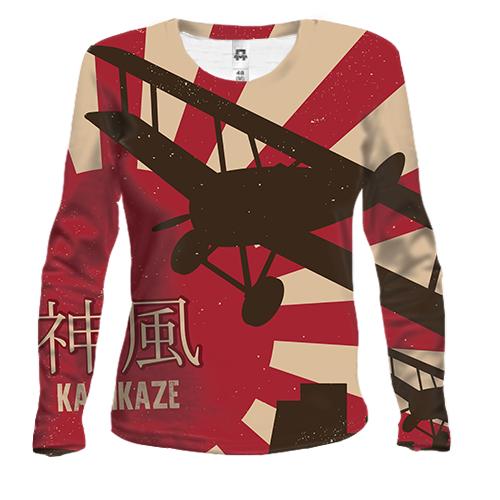 Женский 3D лонгслив Kamikaze aviator