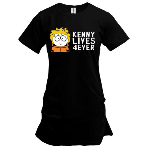 Подовжена футболка  Kenny lives forever
