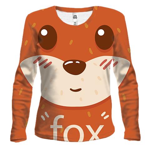 Жіночий 3D лонгслів Fox