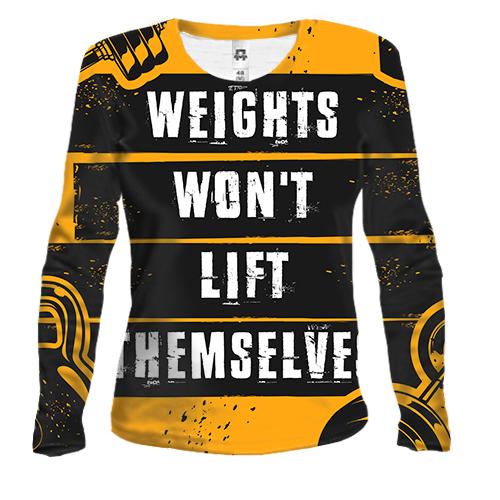 Жіночий 3D лонгслів Weights won't l lift themselves