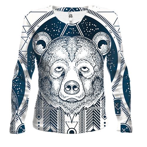 Женский 3D лонгслив Bear Head