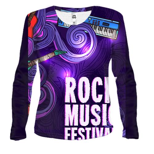 Женский 3D лонгслив Rock Music Festival