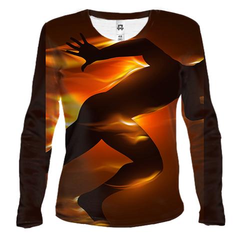 Женский 3D лонгслив Running Man