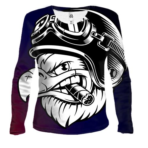 Женский 3D лонгслив Eagle pop art