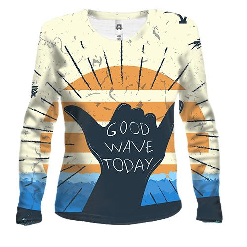 Женский 3D лонгслив Good Wave Today