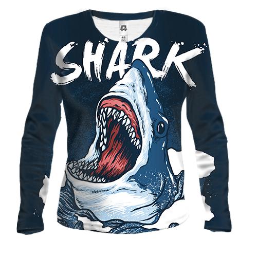 Женский 3D лонгслив Shark