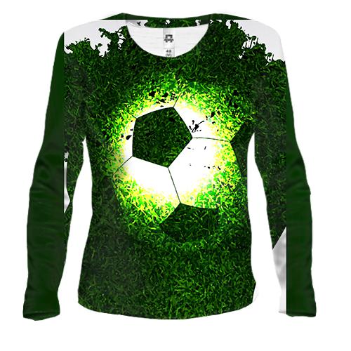 Жіночий 3D лонгслів Football Grass Head