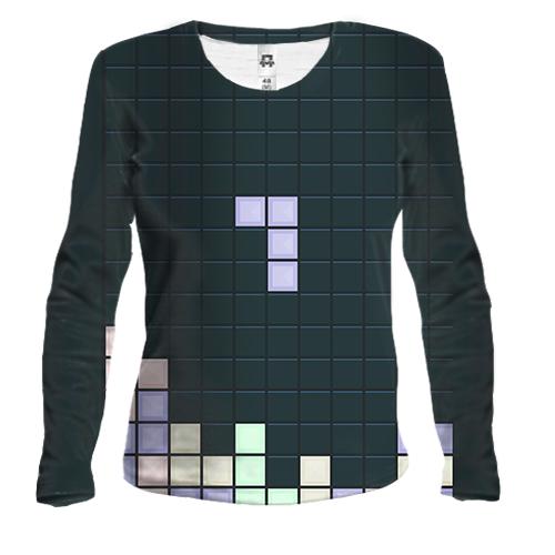 Жіночий 3D лонгслів Tetris game