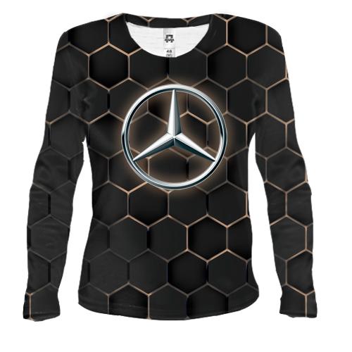 Жіночий 3D лонгслів Mercedes-Benz Logo