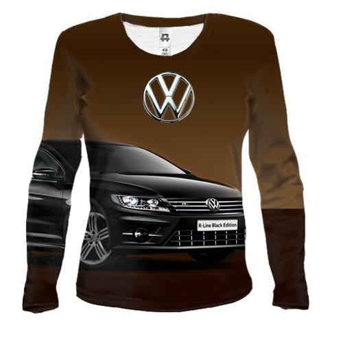 Женский 3D лонгслив Volkswagen Black Edition
