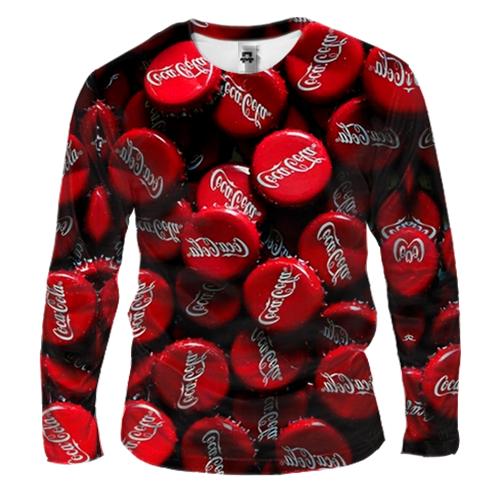 Мужской 3D лонгслив крышки Coca Cola