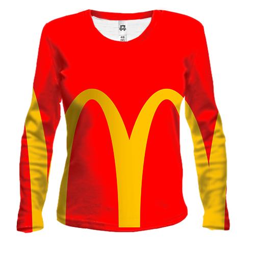 Жіночий 3D лонгслів Mc Donalds pattern