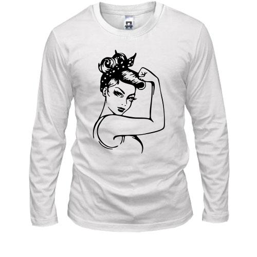 Лонгслив Pop art Power girl