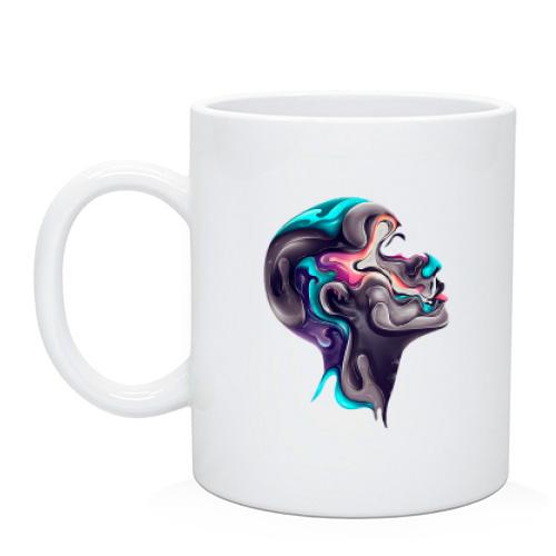 Чашка Human head abstract art