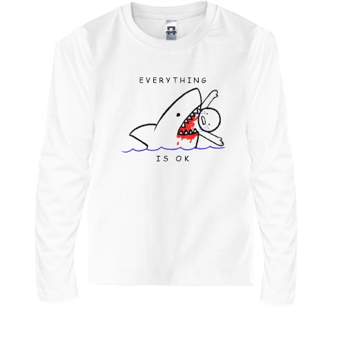 Детский лонгслив Everything is ok