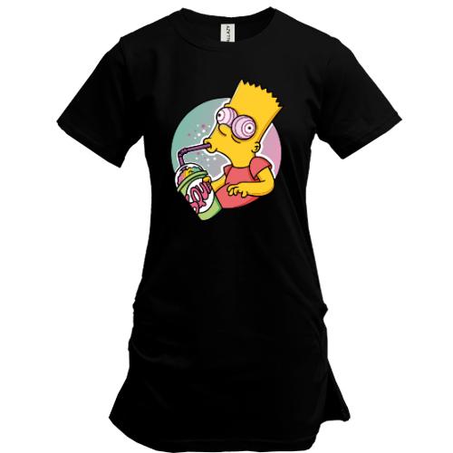Удлиненная футболка Bart Drinks Soda Art