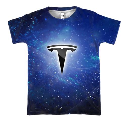 3D футболка Tesla космос