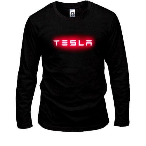 Лонгслів з лого Tesla (2)
